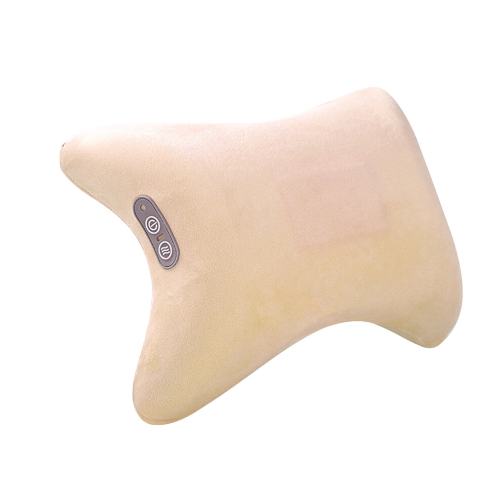 Wireless vibrating massage pillow with heat for back and
