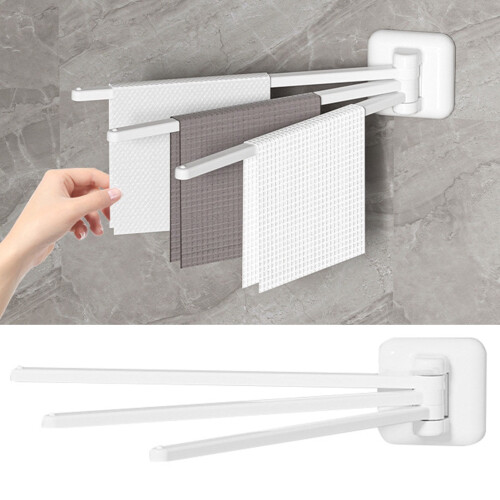 Triple Swing-Out Towel Bar Wall Mounted 3-Pole 1