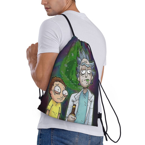 Rick and Morty Drawstring Bag Unisex Medium 2