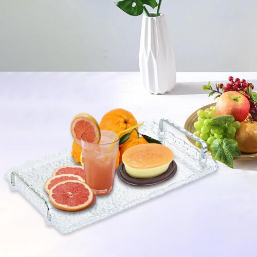 Rectangular serving tray with handles 1 piece 1