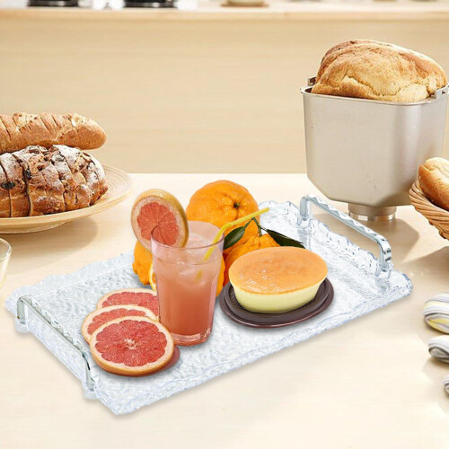 Rectangular serving tray with handles 1 piece 2