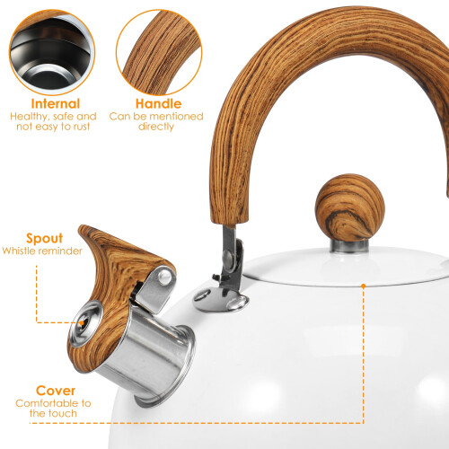 Stainless Steel Whistling Tea Kettle 3L 2