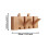 Natural Wood Wall-Mounted Coat Rack with 4 Flip Hooks 2