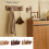 Natural Wood Wall-Mounted Coat Rack with 4 Flip Hooks 3