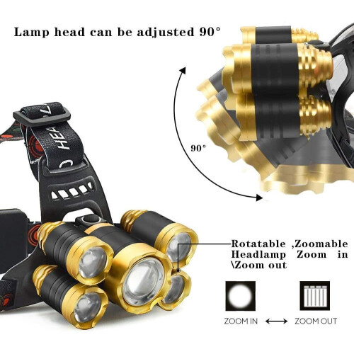 LED Headlamp 4 Modes 12000 Lumen Rechargeable 1