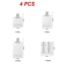 (3PCS send 1) Travel Camping Liquid Bottle Set Portable Refillable Stand Up Shampoo Storage Bag Disposable Lotion Container
