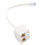 RJ11 6P4C connector 2-port M/F splitter cable beige 3