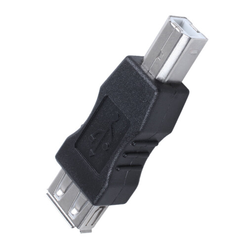 USB Printer Adapter A-Female to B-Male Black 1