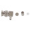 BNC male right-angle crimp connector for RG58/RG400, silver 2