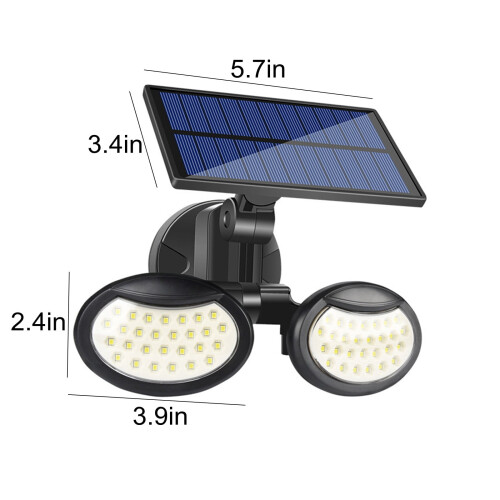 Outdoor Security Lights with Motion Sensor 2 Heads 500LM 1