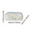 Cotton quilted bow makeup bag blue small 3