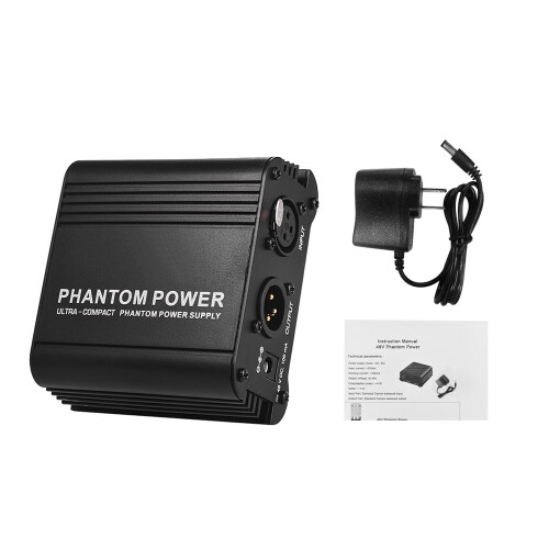 Muslady Ultra-Compact Condenser Microphone with 48V Phantom 2