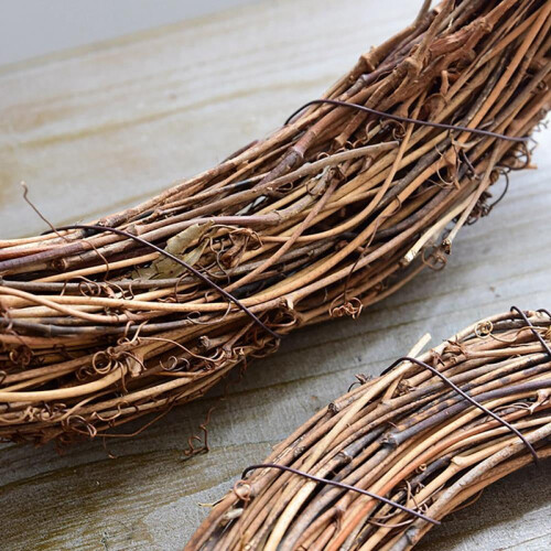 Natural grapevine wreath ring for DIY holiday crafts 2