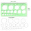 Geometric Drawing Stencils L and T Shapes 12 pcs 5
