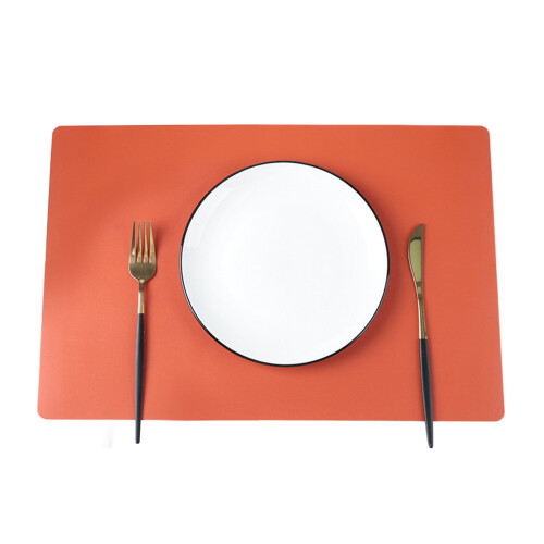 Homerr heat-resistant rectangular faux leather placemats 1