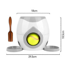 (Gray with two balls) Dog Pet Automatic Ball Launcher With 2 Balls Durable Ball Throwing Machine For Small Medium Dog