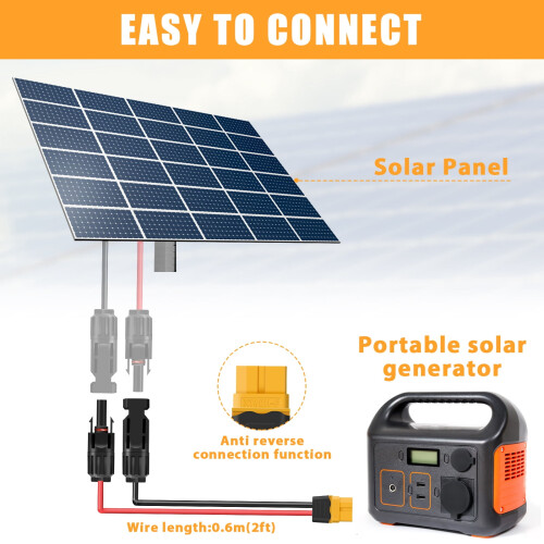 Solar to XT60i Cable 12AWG 2FT or 10FT 2