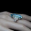 Blue Oval Finger Rings Smooth Lightweight Durable 8