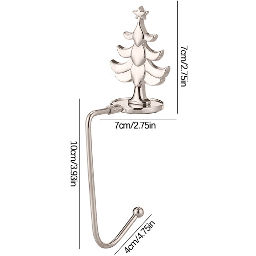 Christmas Stocking Holder Metal Fireplace Hook with 1