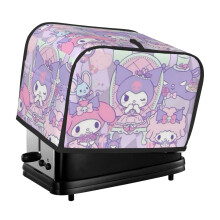 Kuromi toaster cover 2-slice polyester dust and fingerprint