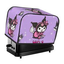 Kuromi toaster cover 2-slice polyester dust and fingerprint