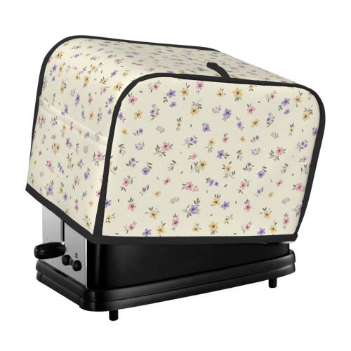 Floral Toaster Cover 2-Slice Polyester Dust and Fingerprint