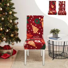 Jacenvly Christmas chair cover red dustproof indoor 1 pc
