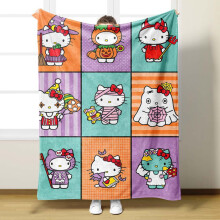 Hello Kitty Halloween blanket plush fleece 50x60 inches
