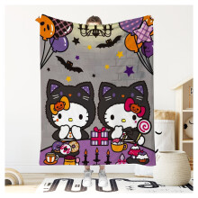 Kuromi Halloween blanket 60x80 cm thickened sofa nap blanket