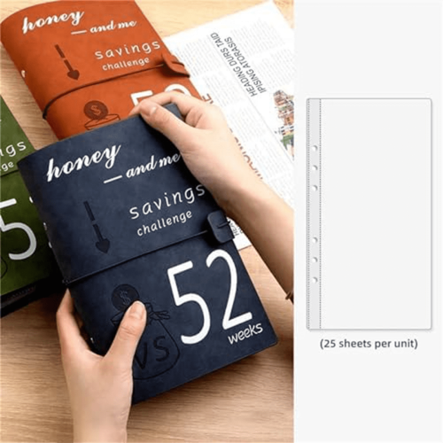 Money Saving Challenge Binder Inserts A5 Blue 2024 1