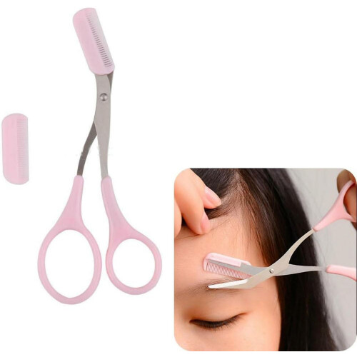 Plastic eyebrow trimming scissors 1 piece 2