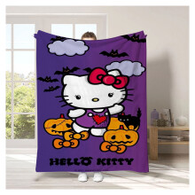 Hello Kitty Halloween blanket kawaii cat 30x40 in