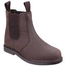 (, ) Cotswold Camberwell Leather Boy's Brown Flat Chelsea Boots