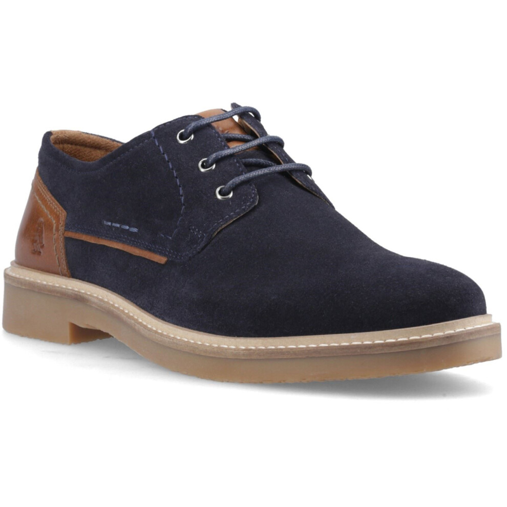 Hush Puppies (, ) Guy Leather Men's Navy Lace-Up Shoes