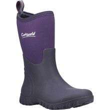 (, ) Cotswold Ashmead Rubber Women's Purple Wellington Boots