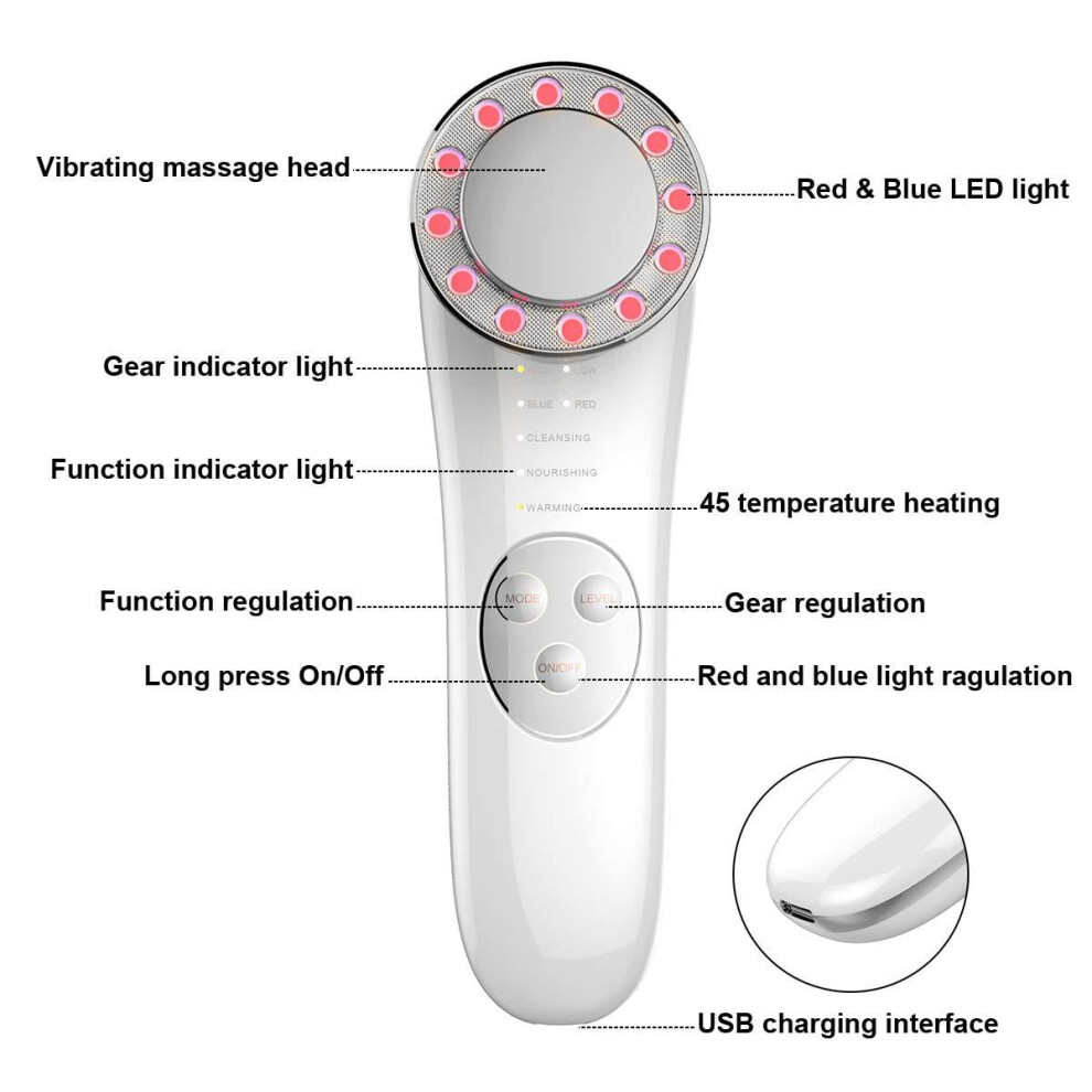 Skin Rejuvenation Device with Positive Negative Ions and
