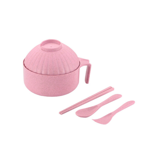 Instant Noodle Bowl with Lid and Chopsticks Set
