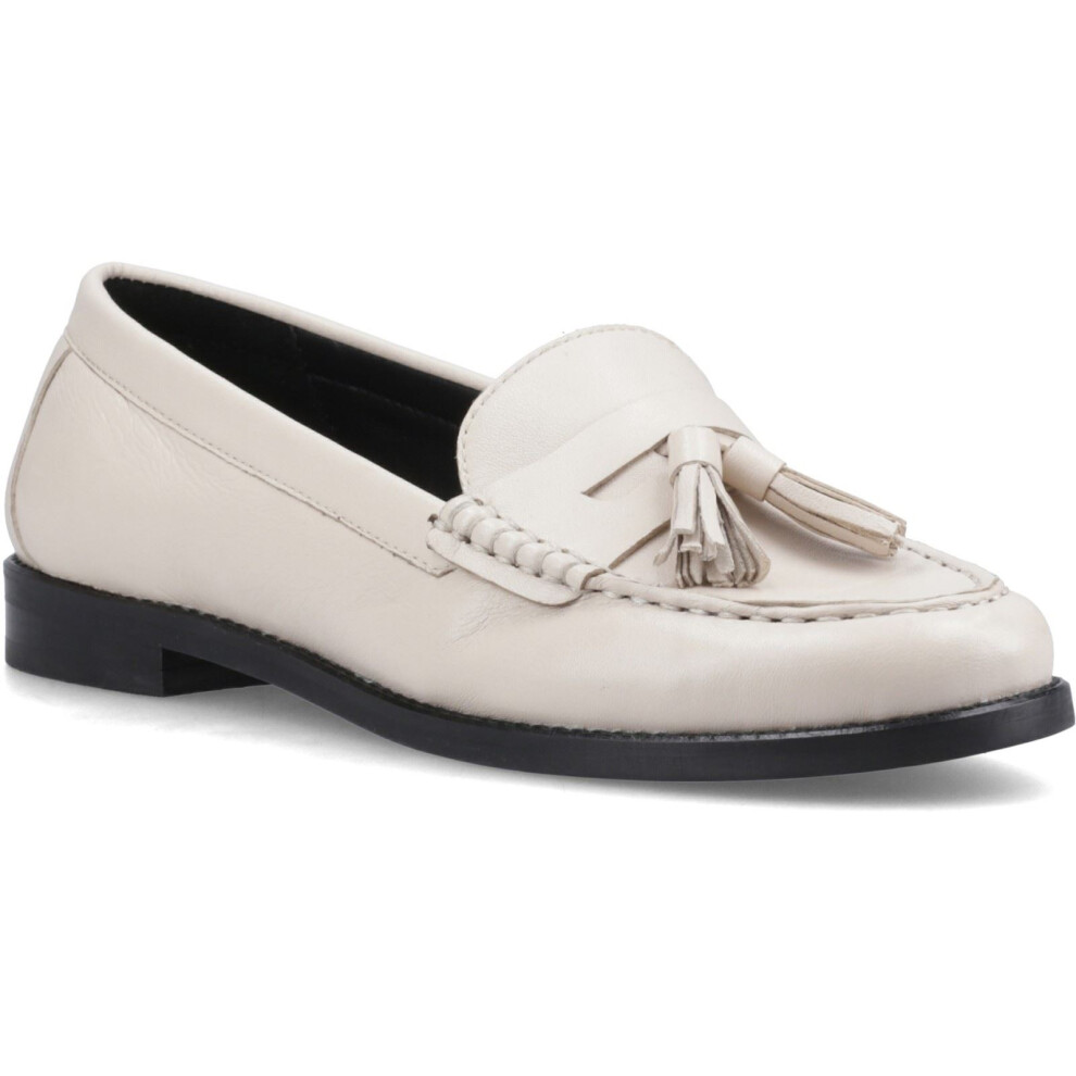 Hush Puppies (, ) Connie Leather Women's Cream Loafers