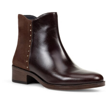(, ) Geox D Camexia Leather Women's Dark Brown Boots
