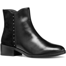 (, ) Geox D Camexia Leather Women's Black Boots
