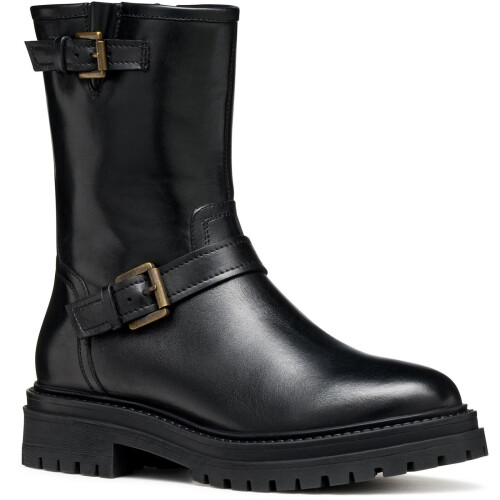 Geox (, ) Geox D Iridea D Leather Women's Black Boots