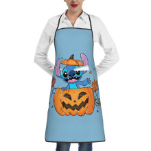 Cartoon Stitch Apron for Women and Men with Pocket,
