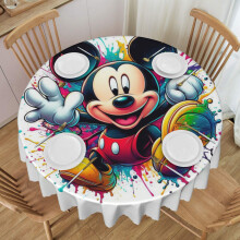 Mickey Mouse cartoon round tablecloth 60 inch