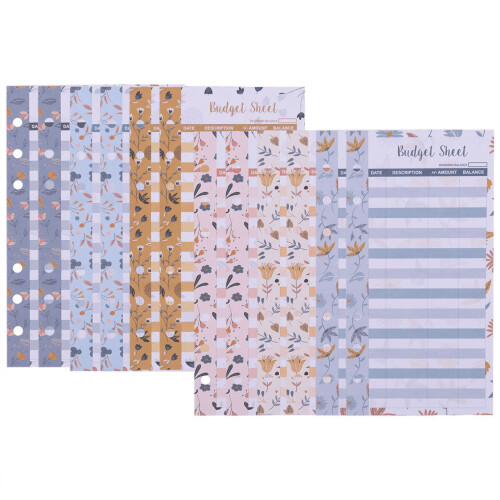 Budget Sheets A6 Size 12 Sheets for Binder Wallet 2