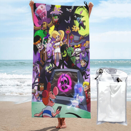 Billy & Mandy Cartoon Microfiber Bath Towel 27.5" x 55"