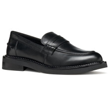 (, ) Geox D Serilda E Leather Women's Black Moccasins Shoes