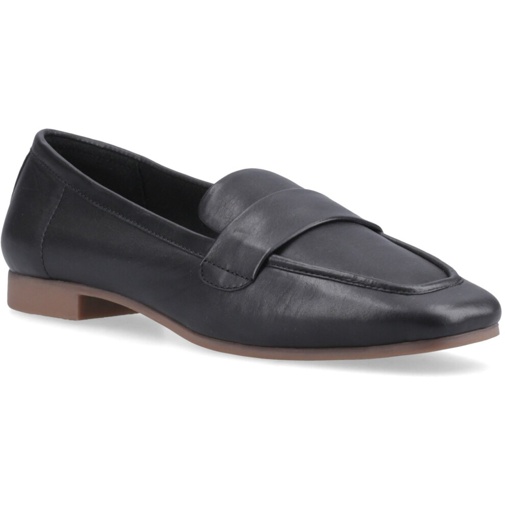 Hush Puppies (, ) Sutton Leather Women's Black Loafers