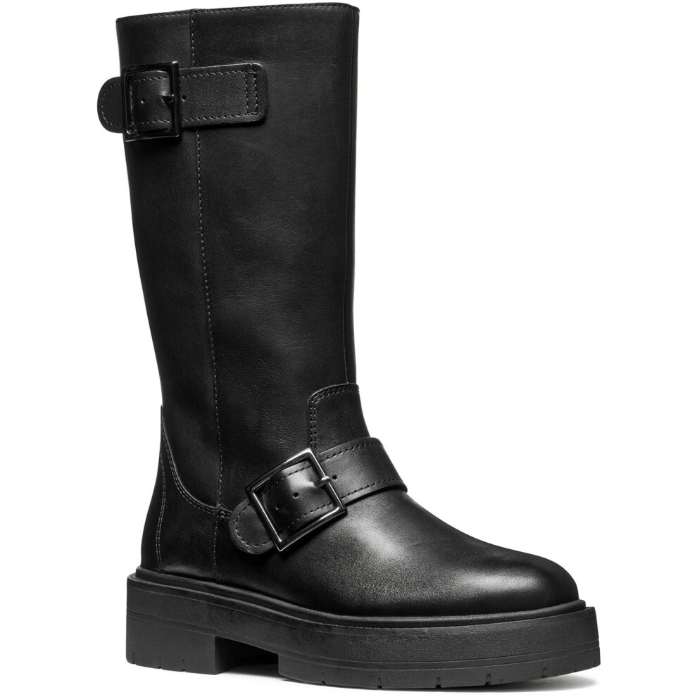 Geox (, ) D Spherica Ec7 Leather Women's Black Boots