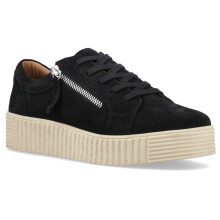 (, ) Hush Puppies Tara Suede Leather Women's Black Trainers
