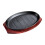 LOVIVER griddle steak fry plate oval nonstick with bamboo 2